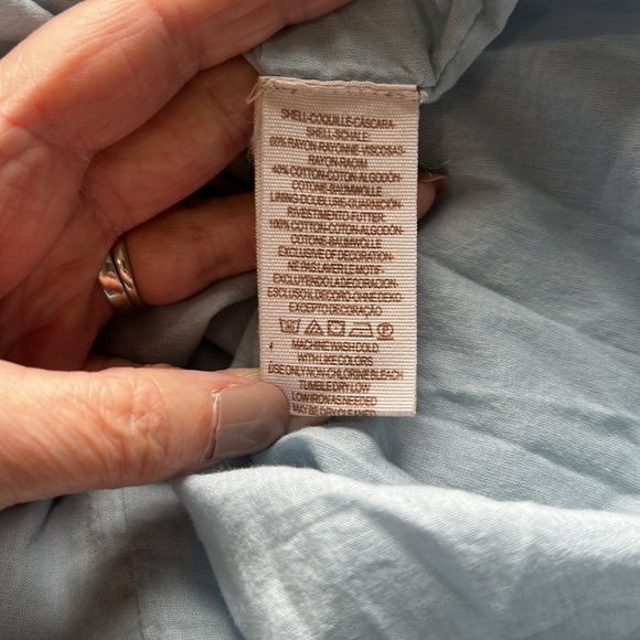 Free People Sunbeams A line Dress Womens Blue Off the Shoulder Boho Festival XS - Picture 10 of 14